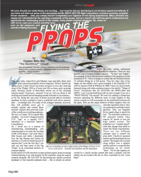 PROPS ... an article about flying the prop airplanes.
